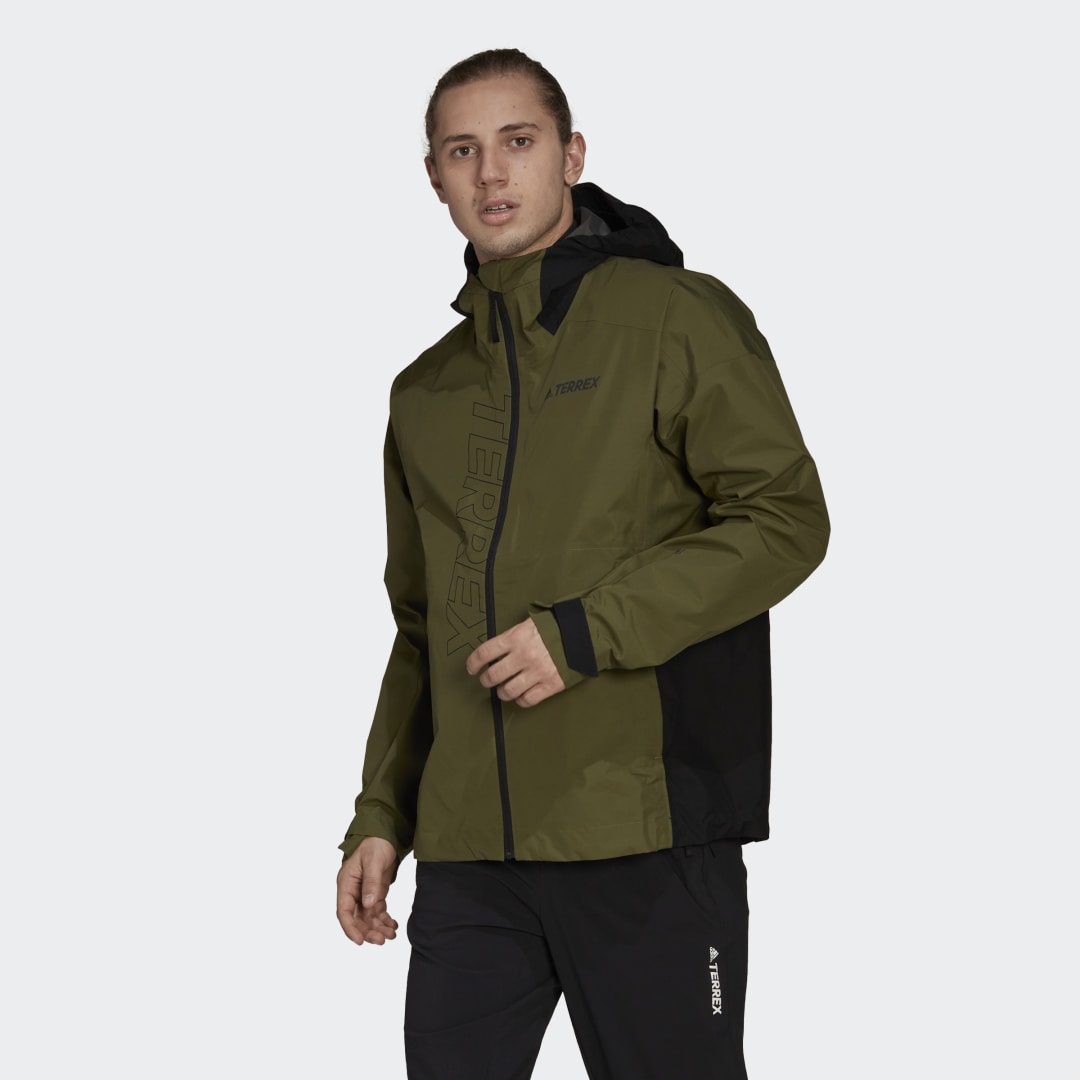 Vetrovka adidas Originals Terrex GORE-TEX Paclite Rain Jacket Zelené | H51476, 0