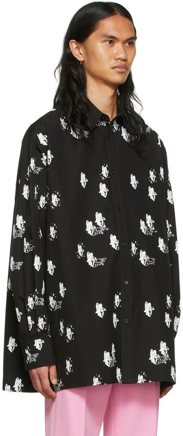 Košeľa We11done Angels Print Shirt Čierna | WD-BL1-22-213-U-BK, 1