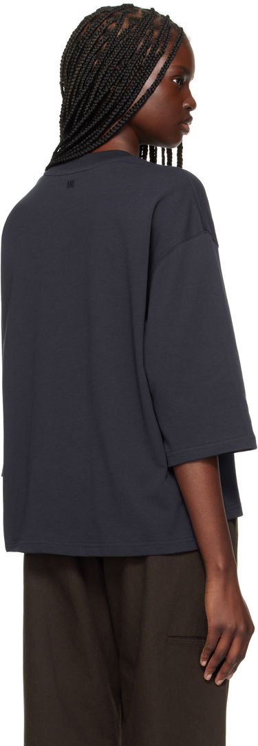 Tričko AMI AMI Paris Ami de Coeur Patch T-Shirt Navy | FTS055.726, 2