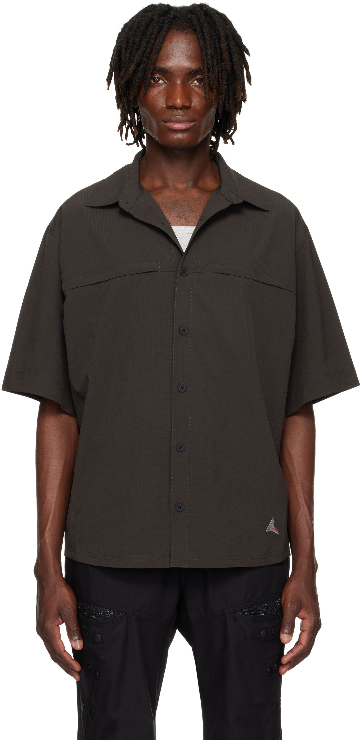 Košeľa ROA ROA Dot Air Short Sleeve Shirt Čierna | RBMW0371FA263, 0