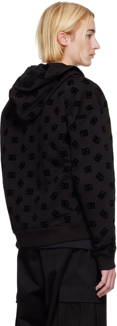 Mikina Dolce & Gabbana Flocked Logo Zip-Up Hoodie Čierna | G9AIYTG7NWD, 2