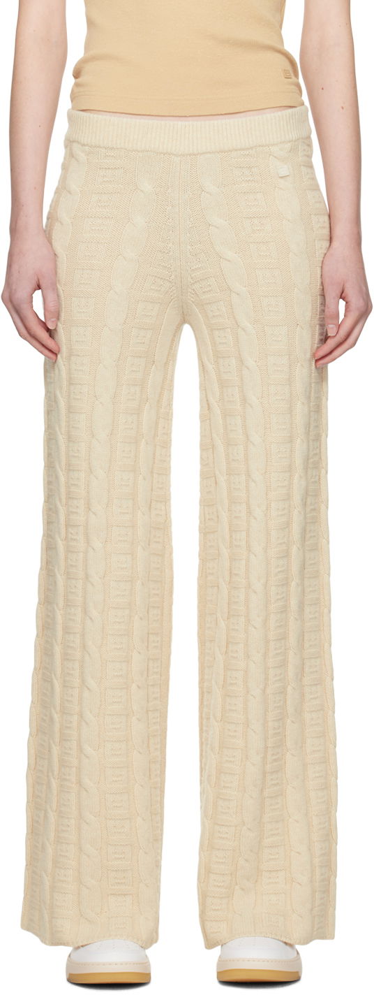 Nohavice Acne Studios Cable Trousers Béžová | CK0102-, 0