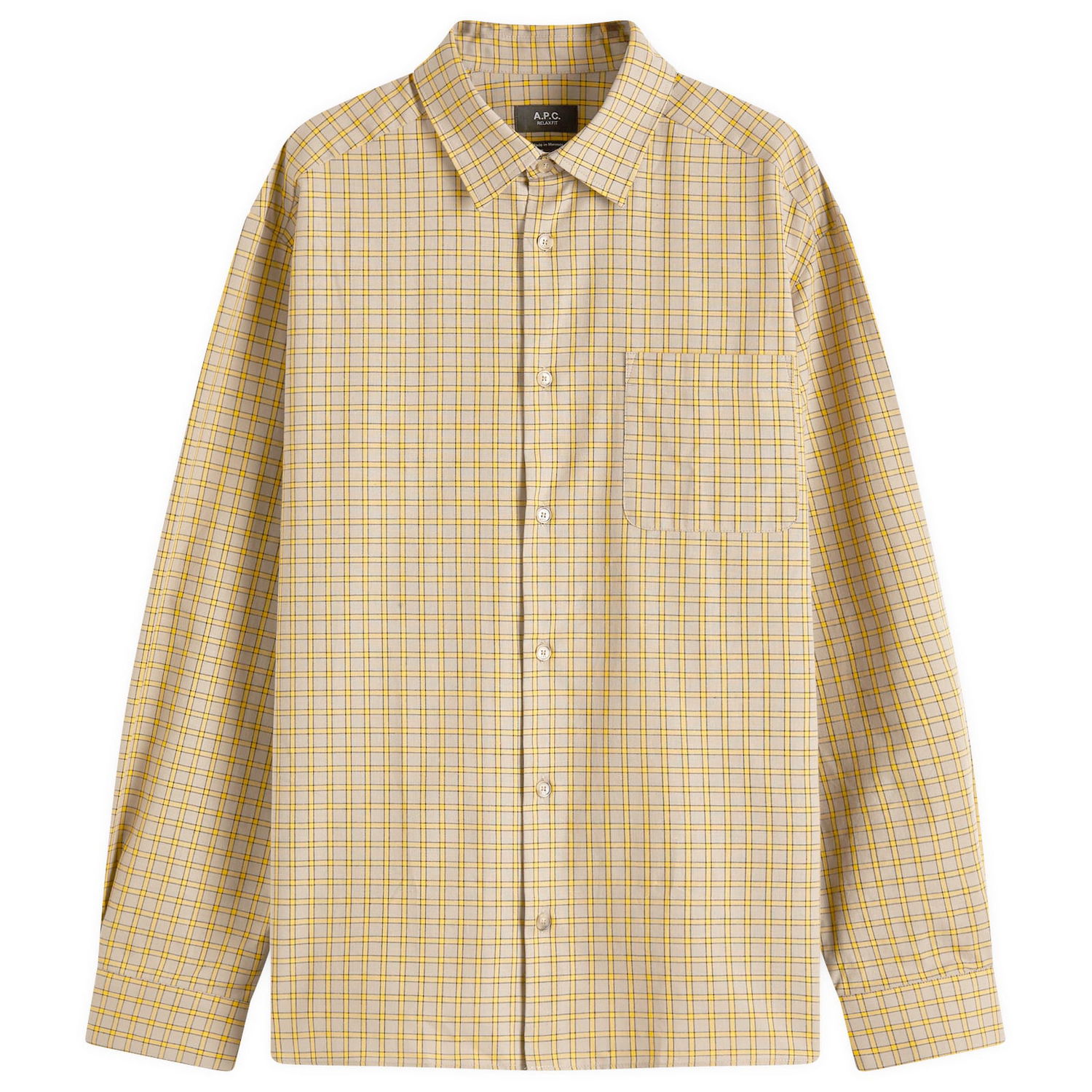 Košeľa A.P.C. Check Overshirt Béžová | COHFD-H12532-DAA, 1