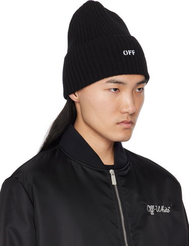Kulicha Off-White Loose Knit Stamp Beanie Čierna | OMLC030C99KNI0021001, 1