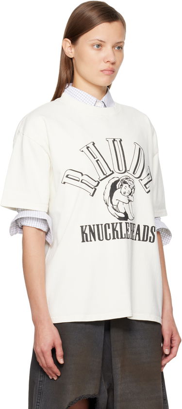 Tričko Rhude 'Kunckleheads' T-shirt Biela | RHFW25TT05012, 4