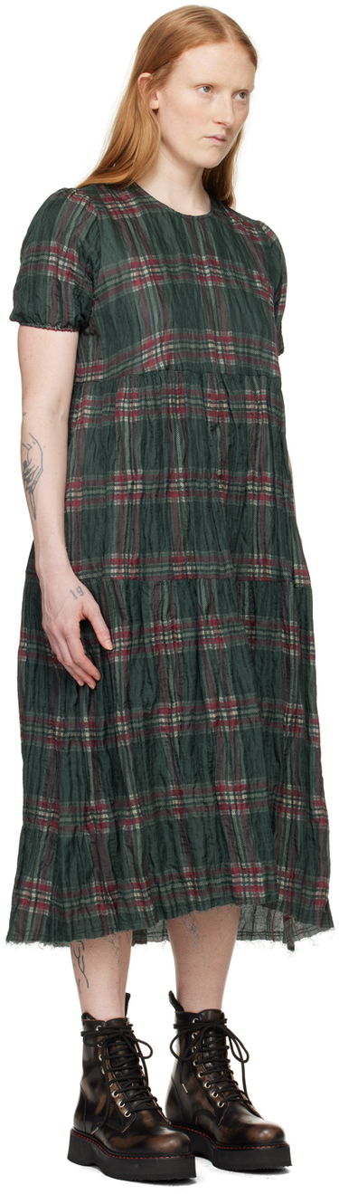 Šaty R13 R13 Check Midi Dress Zelené | R13WR028-R368B, 1