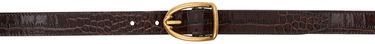 Opasok Tom Ford TOM FORD Croc Angled Buckle Belt Hnedá | TB286-LCL439X, 0