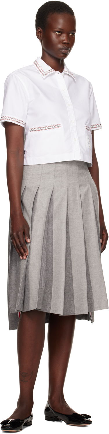 Košeľa Thom Browne Thom Browne Drop Back Cropped Shirt Biela | FLL191B-F0313, 3