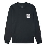 Distorted Court Graphic Long Sleeve T-Shirt