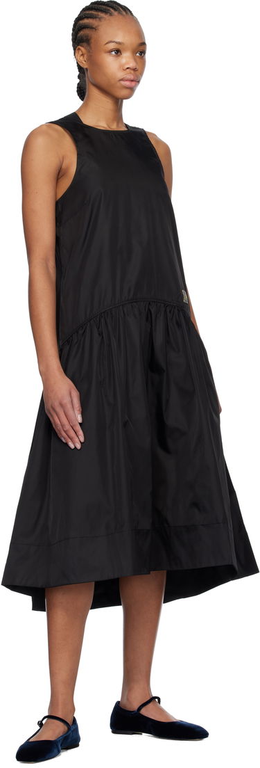 Šaty GANNI GANNI Duchesse Nylon Midi Dress Čierna | W0478, 3