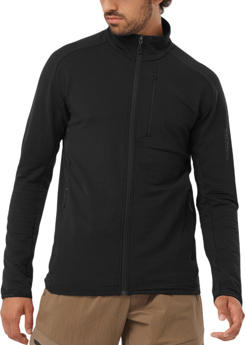 Mikina Salomon Essential Lightwarm FZ Sweatshirt Čierna | lc2224700, 0