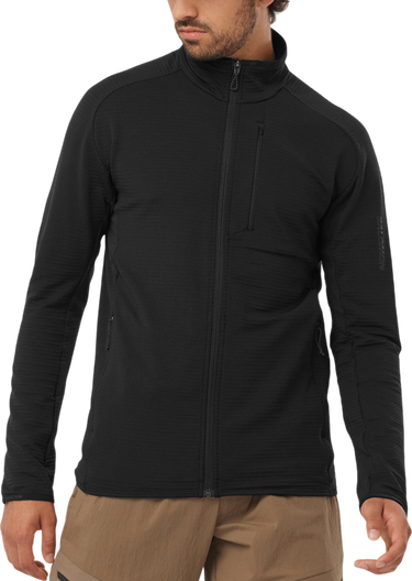 Mikina Salomon Essential Lightwarm FZ Sweatshirt Čierna | lc2224700, 0