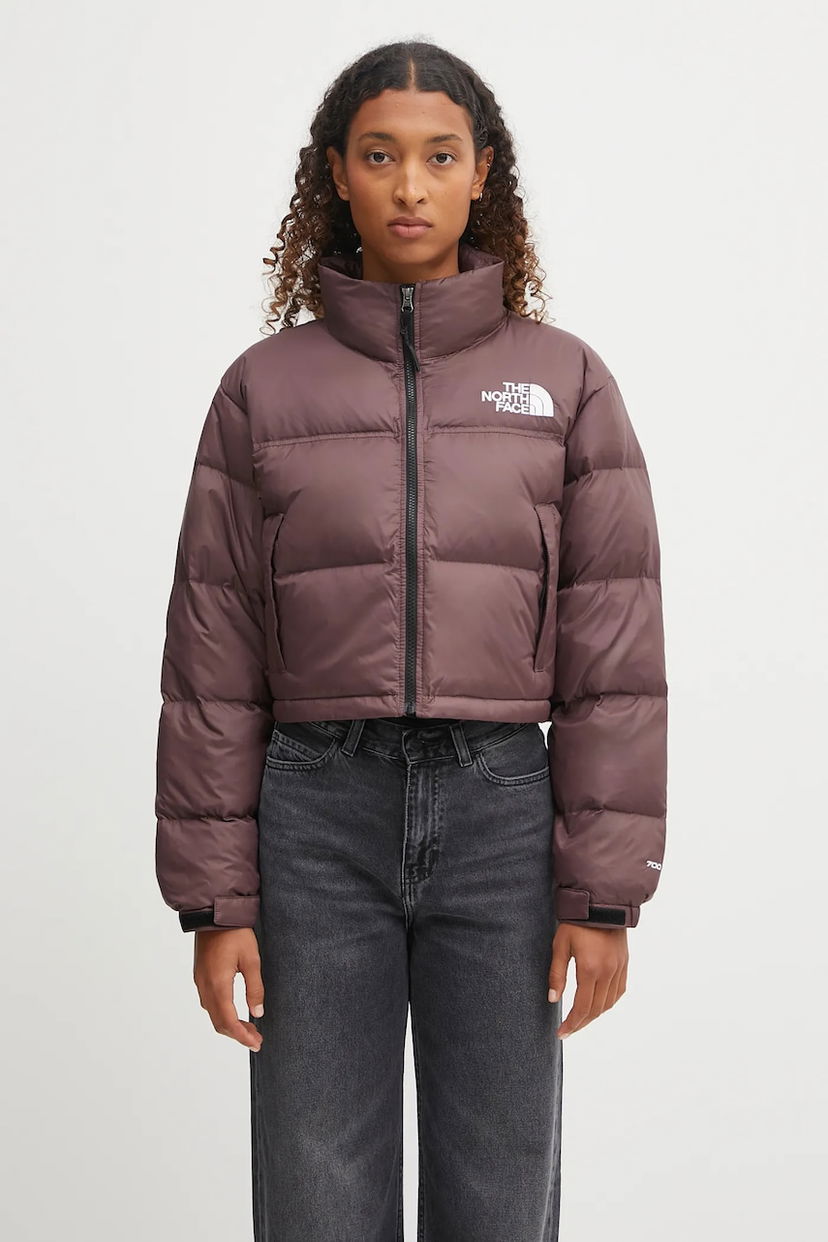Prešívaná bunda The North Face The North Face Nuptse Cropped Puffer Jacket Hnedá | NF0A5GGEBQ71