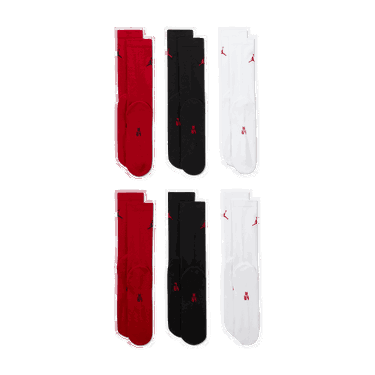 Ponožky Jordan Jordan Everyday Cushioned Crew Socks (6 Pairs) Červená | HV6228-900, 3
