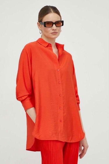 Košeľa Samsoe Samsoe Alfrida Shirt Červená | F23100143, 0
