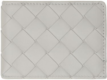 Peňaženka Bottega Veneta Intrecciato Leather Card Holder Šedá | 763948 VCPP2, 0