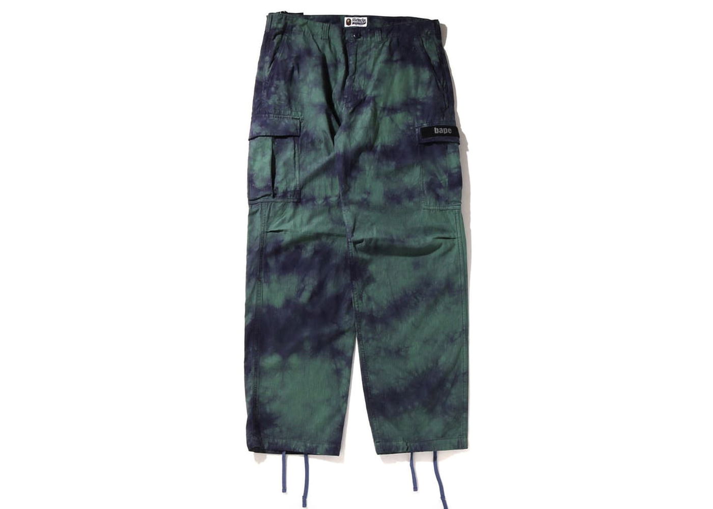 Nohavice BAPE Tie Dye Relaxed Fit 6 Pocket Pants Zelené | 1I80-152-012, 0