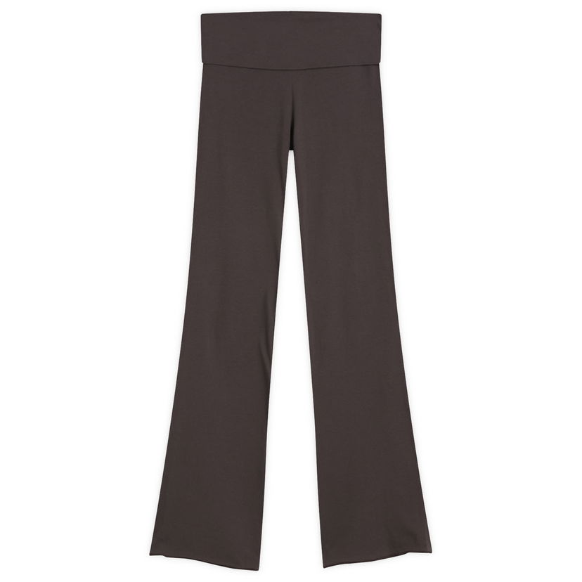 Nohavice a džínsy SKIMS SKIMS Foldover Jersey Pant, Size Large Hnedá | AP-PNT-0715-IRO