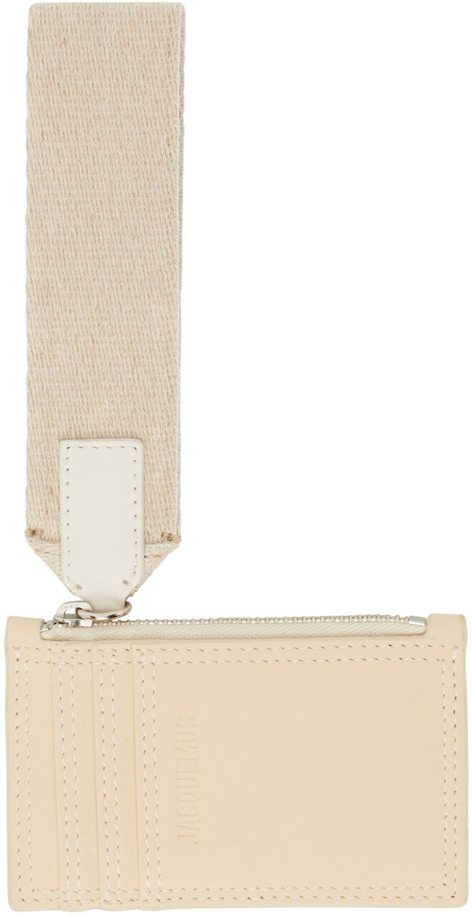 Peňaženka Jacquemus Off-White 'Le Porte Nastrinu' Card Holder Béžová | 22H226SL011-3088, 0