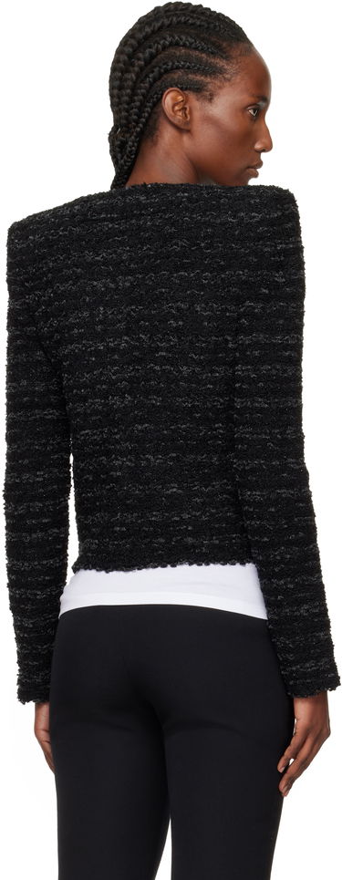 Bunda Balmain Buttoned Knit Jacket Čierna | FF0SK890KJ16, 2