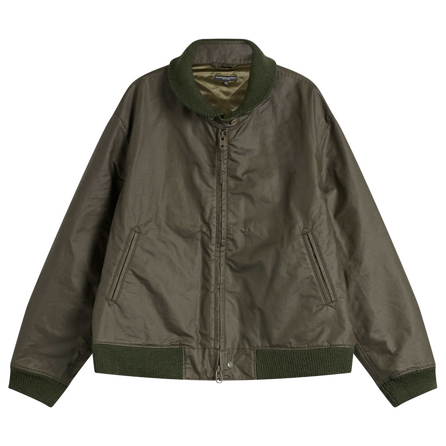Bomber bunda Engineered Garments Engineered Garments Waxed Cotton LL Jacket Zelené | 25F1D066-BS007, 1