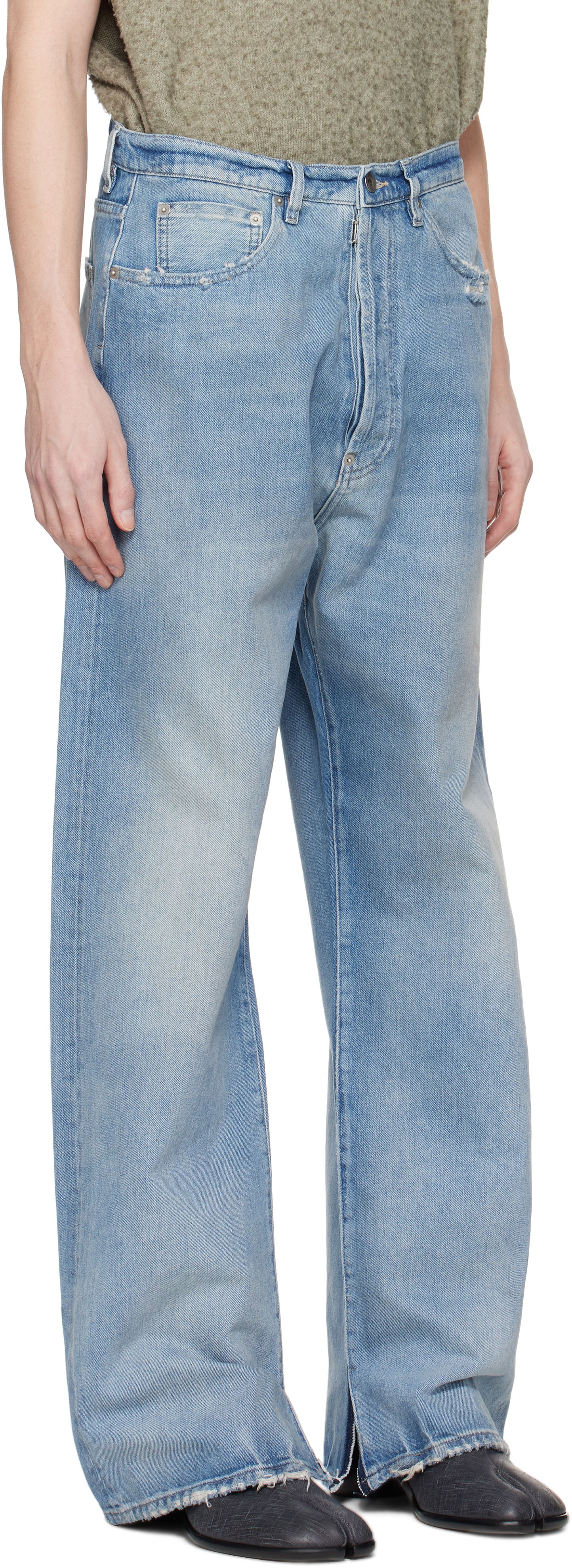 Džínsy Maison Margiela Maison Margiela Buckle Jeans Modrá | S50LA0238 S30383, 1
