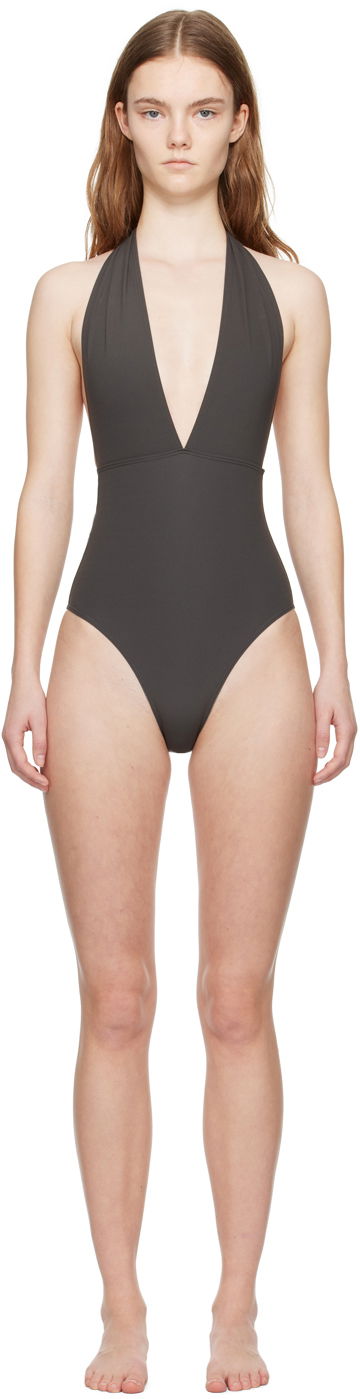 Plavky TOTEME TOTEME Halterneck One-Piece Swimsuit Šedá | 242-WSW1912-FB0097, 0