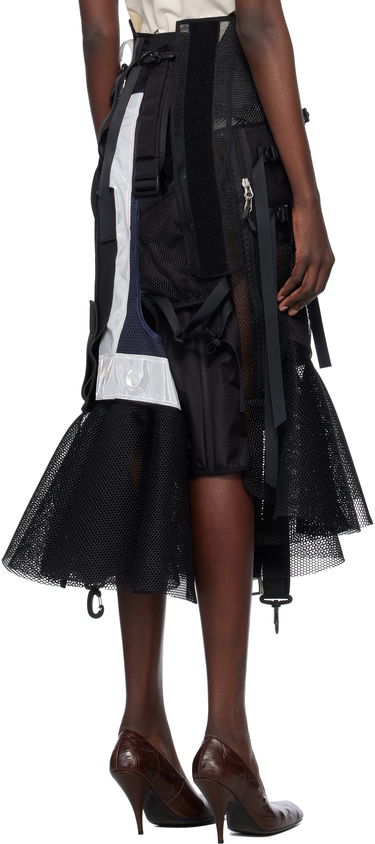 Sukňa Junya Watanabe Junya Watanabe Multi Fabrics Mix Midi Skirt Čierna | JO-S016-051-1, 2