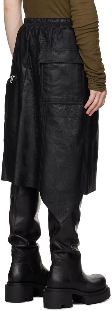 Sukňa Rick Owens Rick Owens Porterville Dracca Leather Skirt Čierna | RU02D6341 LBA, 2