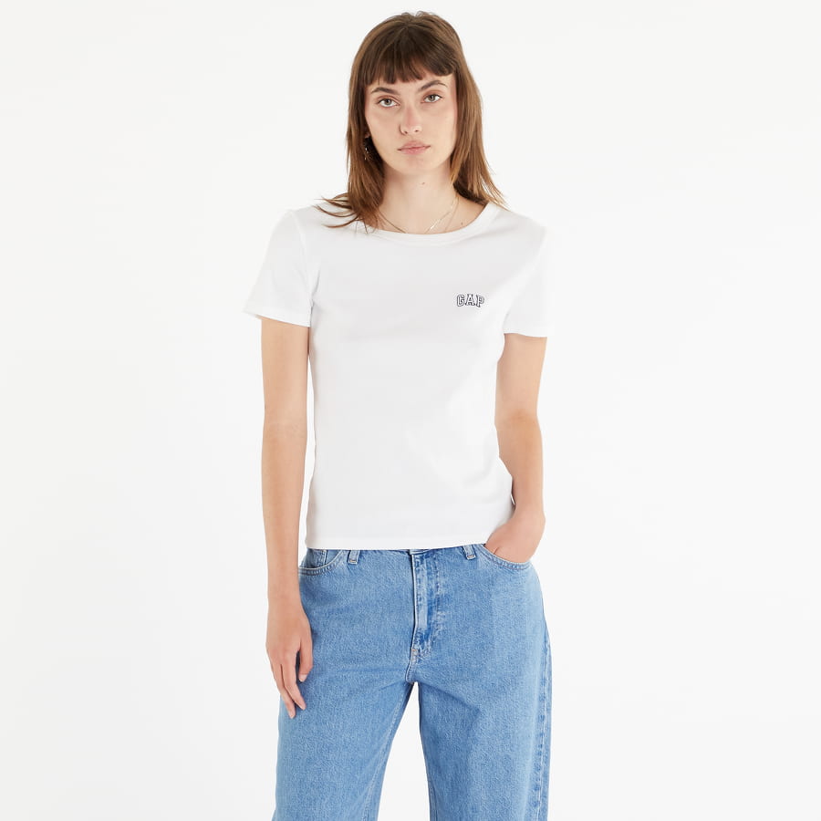 Tričko GAP V-SS Rib Tee V2 Global Biela | 635864-01, 0