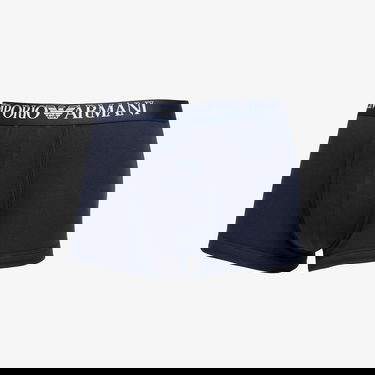 Spodná bielizeň a ponožky Emporio Armani EA7 Men's Knit Trunk 2-Pack Marine/ Bianco M Čierna | 112023 4R502 17135, 1