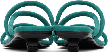 Doplnky BY FAR BY FAR Morena Kid Suede Leather Heeled Sandals Zelené | MWFHO015KL007GR047PL, 1