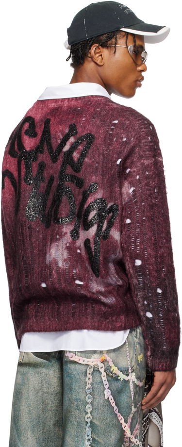 Sveter Acne Studios Acne Studios Printed Knit Sweater Fialová | B60359-, 2