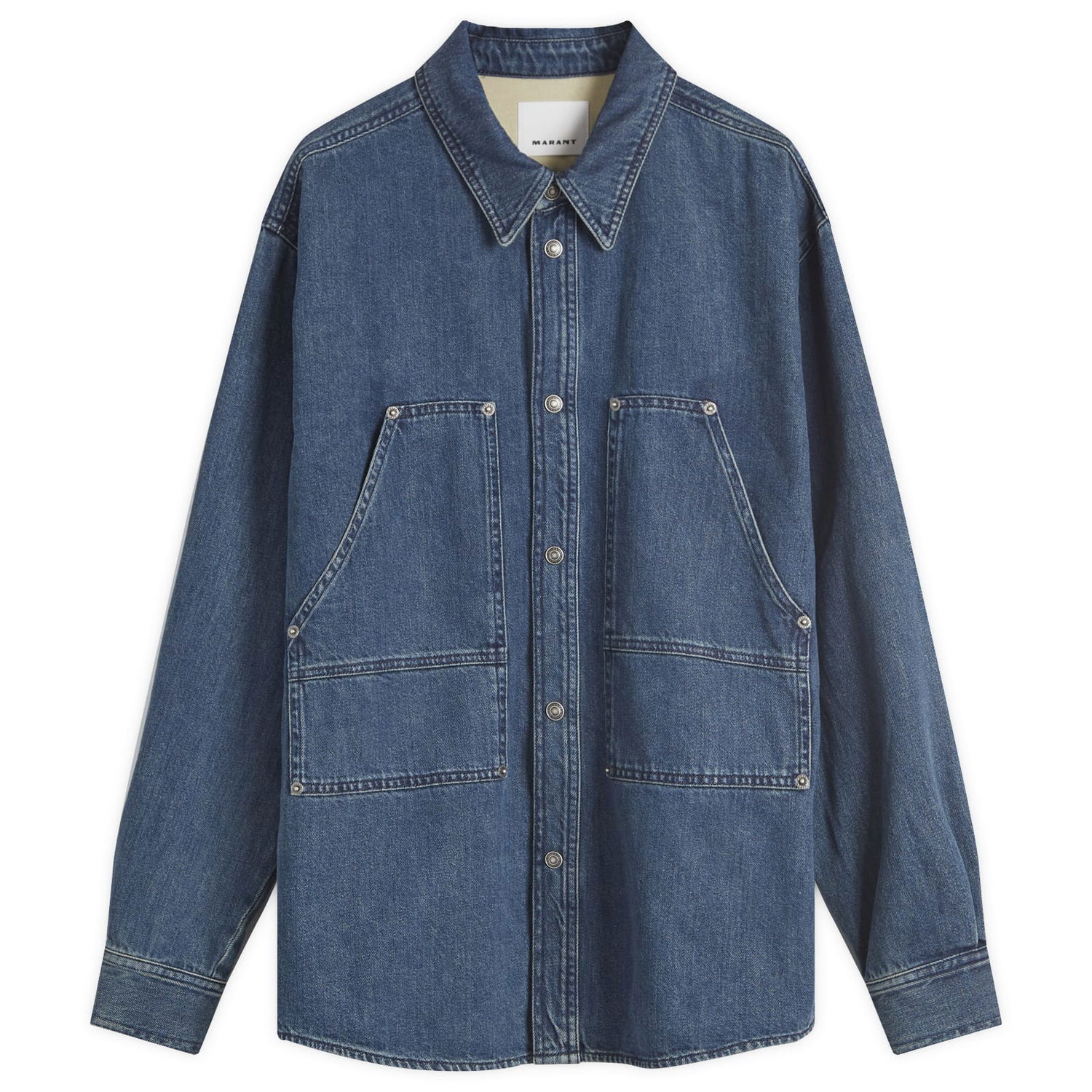 Košeľa ISABEL MARANT Owenn Denim Overshirt Modrá | 25PCH0208HA-C1H06H-30FB, 0