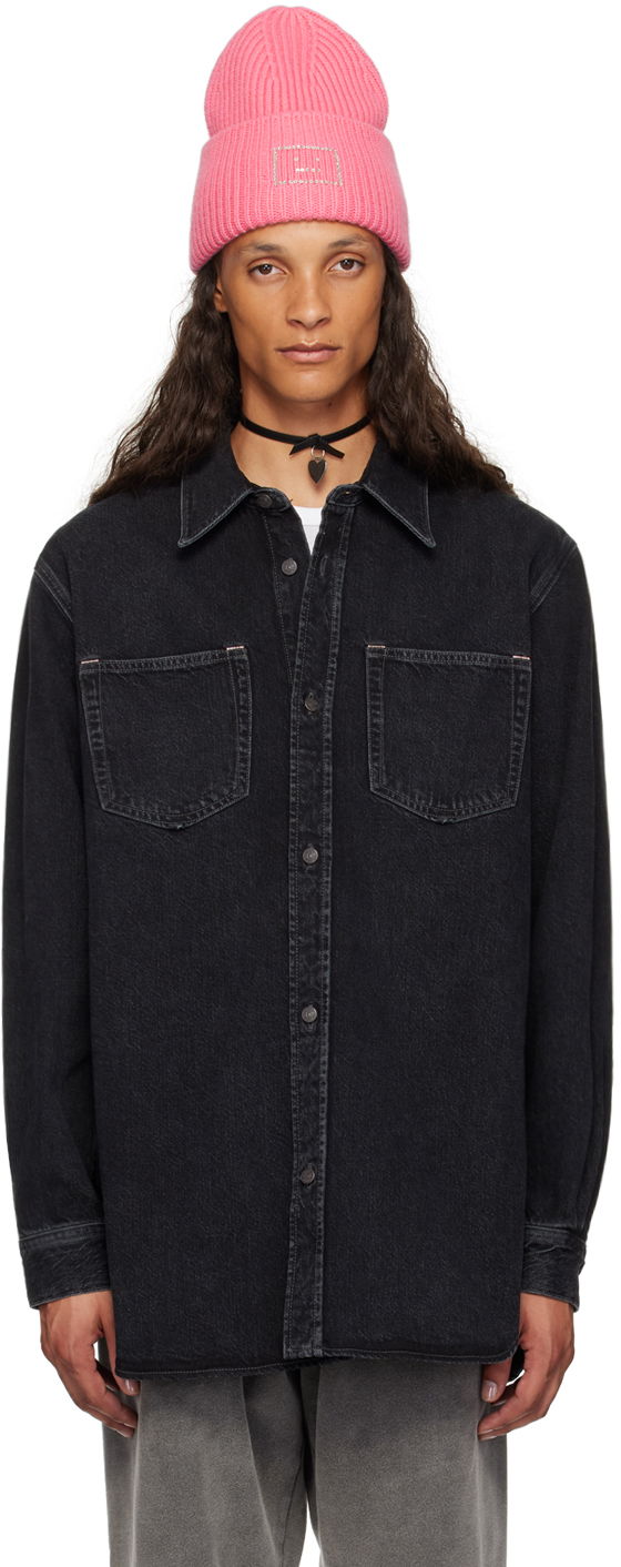 Košeľa Acne Studios Button-Up Denim Shirt Čierna | CB0082-, 0