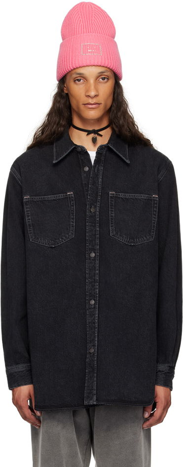 Košeľa Acne Studios Button-Up Denim Shirt Čierna | CB0082-, 0