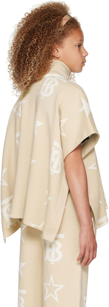 Sveter Burberry Burberry Kids Sylvie Poncho Béžová | 8057913, 2