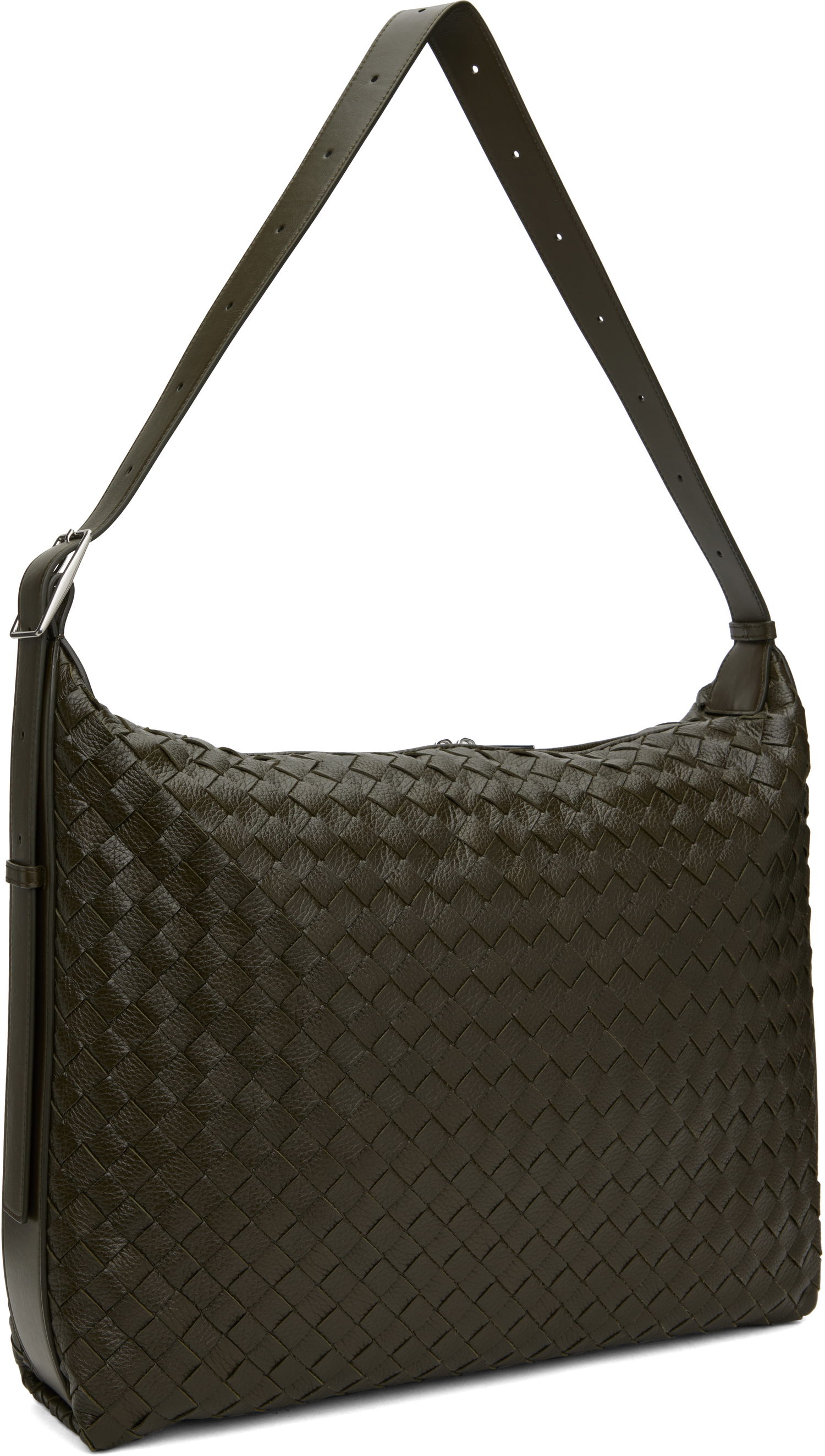 Cestovná taška Bottega Veneta Bottega Veneta Woven Leather Traveller Bag Zelené | 806974 V4TD1 3386, 1