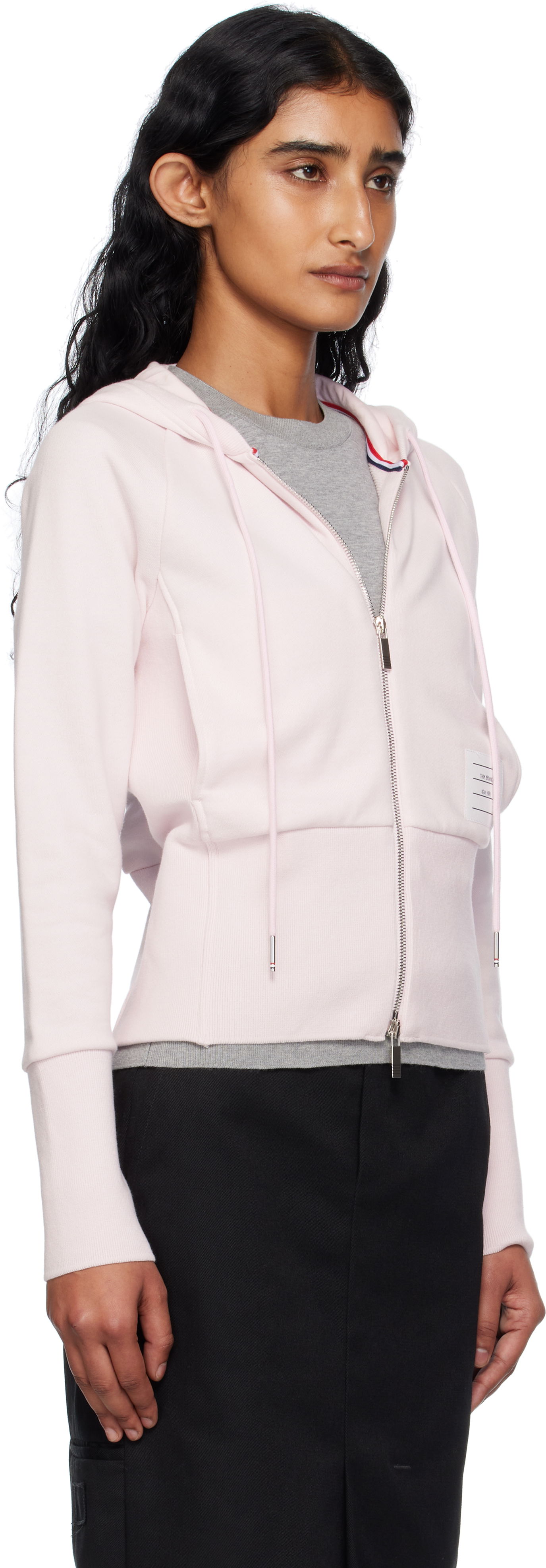 Mikina Thom Browne Thom Browne 4-Bar Zip Hoodie Ružová | FJT382A-03037, 1