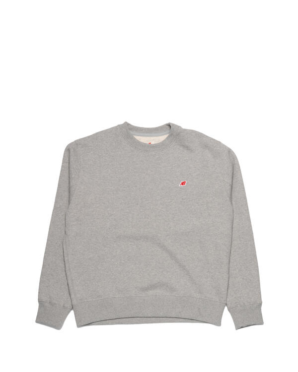 Mikina New Balance Crew Sweatshirt Made in USA Šedá | MT21541_AG, 0