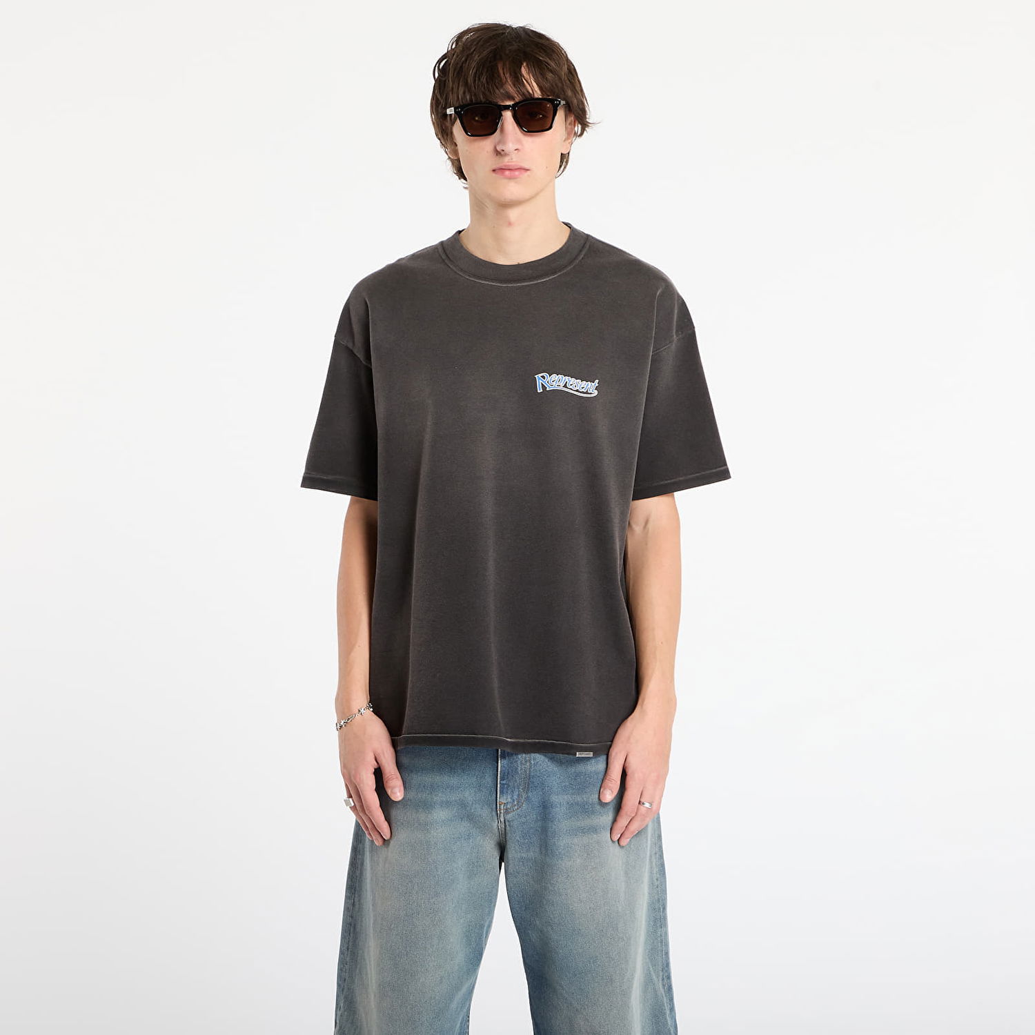 Tričko Represent Clo Showcasing Stained T-Shirt M Šedá | MLM100175-04, 0