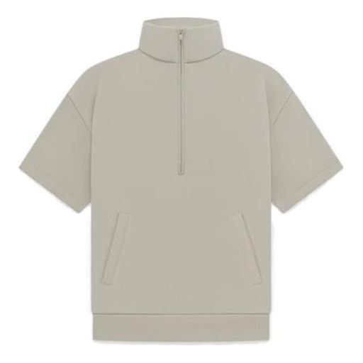 Sveter Fear of God Essentials 3/4 Sleeve Half Zip Pullover Šedá | 192BT224313F