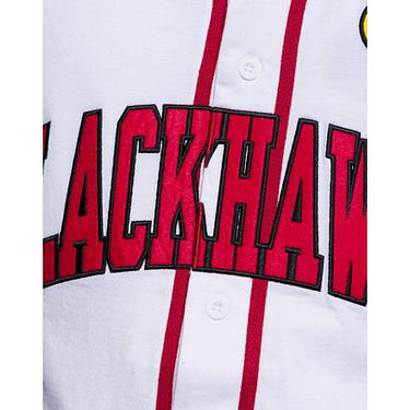 Dres Mitchell & Ness Practice Day Button Front Jersey CHICAGO BLACKHAWKS Biela | TBTF4994-CBHYYPPPWHIT, 1