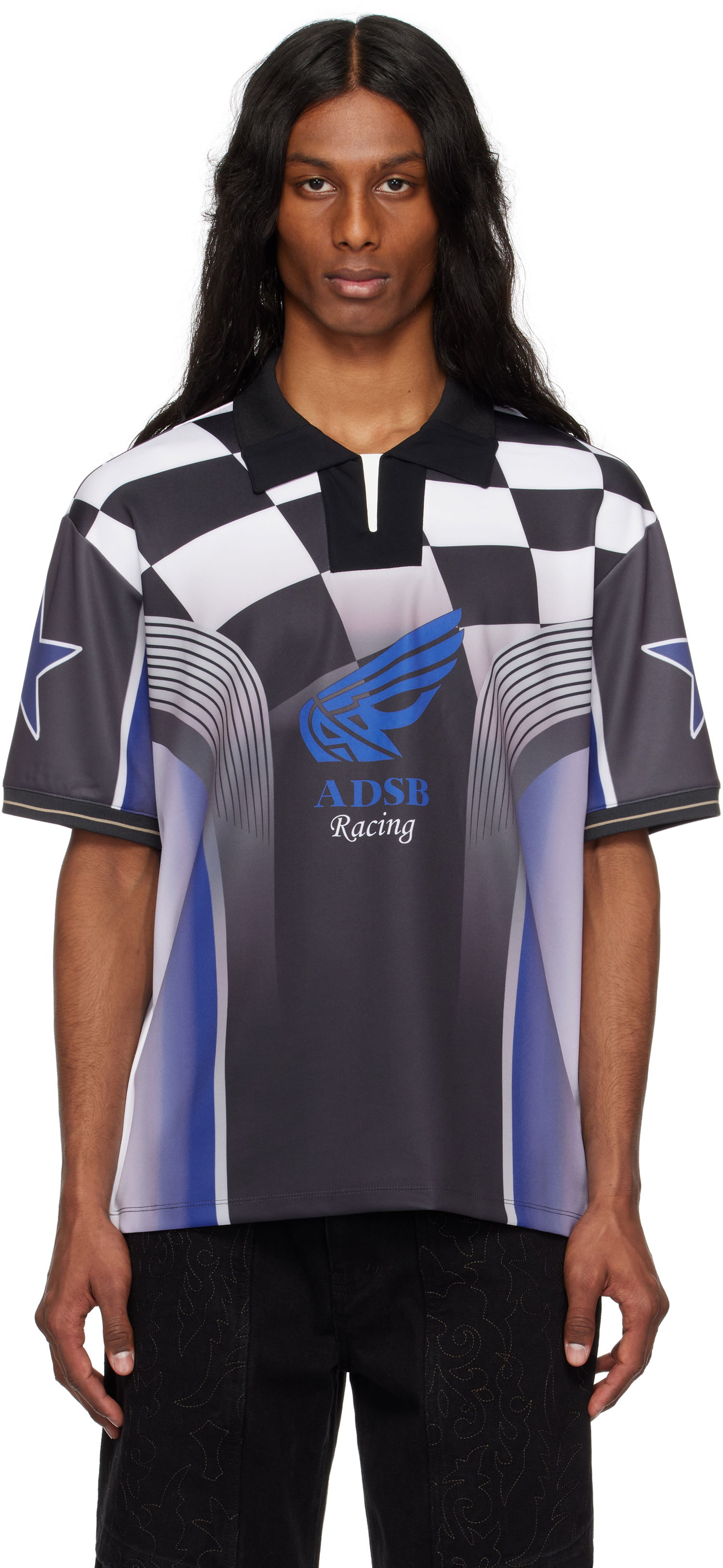 Dres Andersson Bell Andersson Bell Checkerboard Racing Polo Čierna | atb1298m, 0