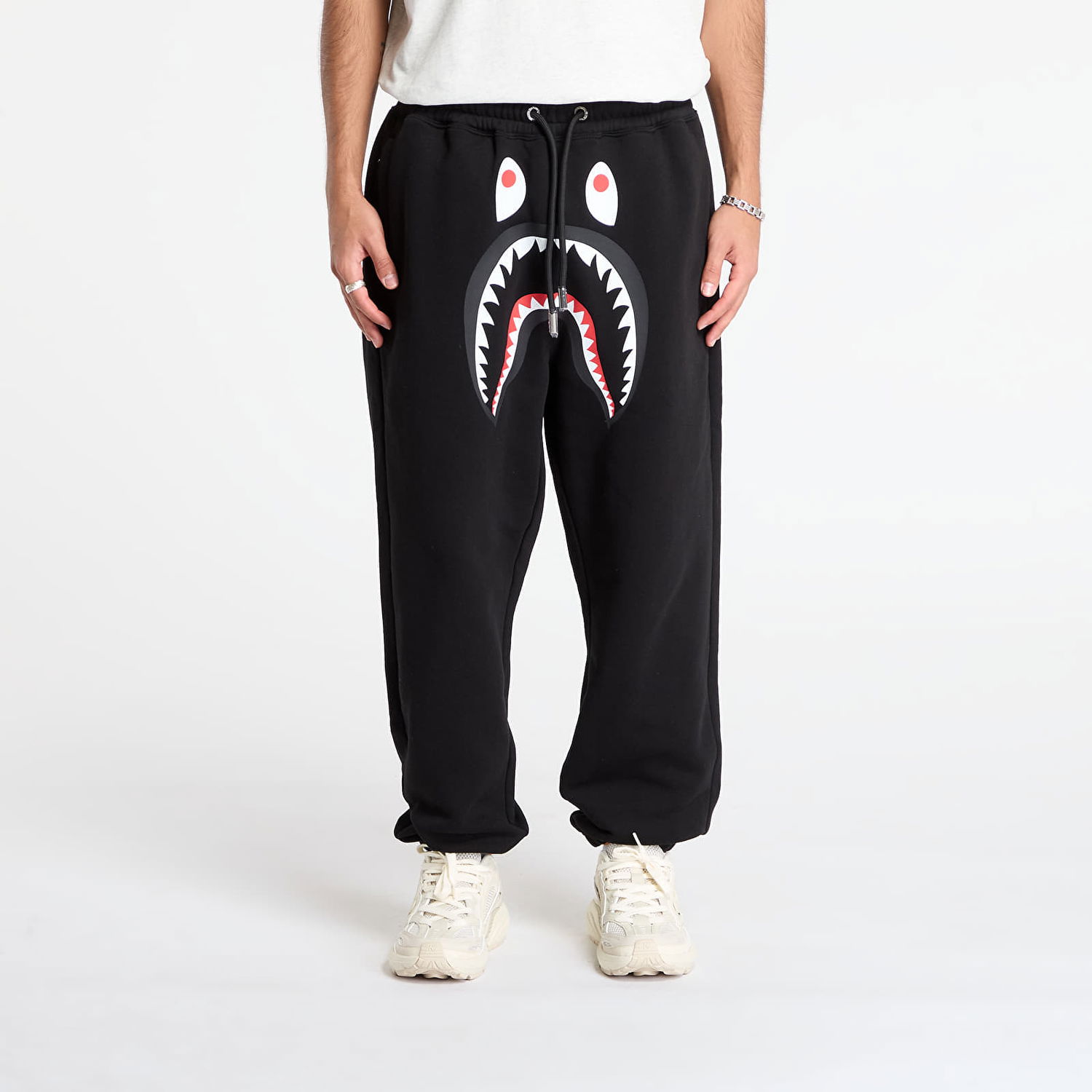 Tepláky BAPE Shark Relaxed Fit Sweat Pants XXL Čierna | 001PTL801321MBLK, 0