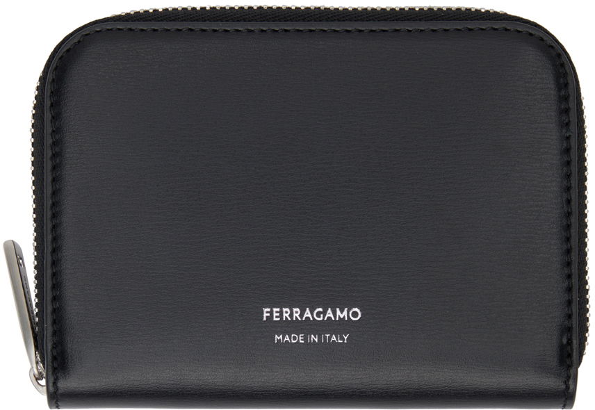 Peňaženka FERRAGAMO Ferragamo Zipped Card Holder Čierna | 770114, 0