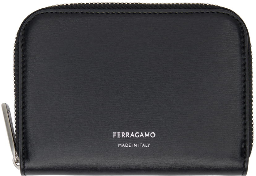 Peňaženka FERRAGAMO Ferragamo Zipped Card Holder Čierna | 770114