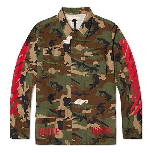 Košeľa Off-White Camouflage Ribbon Jacket Zelené | OMEA008F150390439920