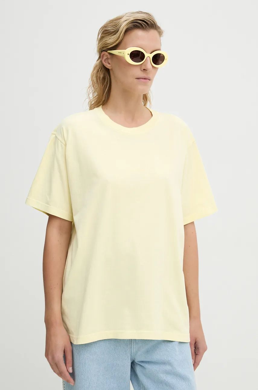 Tričko Nanushka Yellow Cotton T-Shirt Žltá | NU24PFSH03511, 0