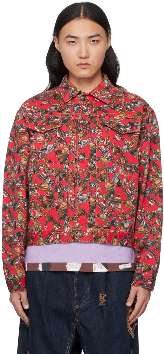 Bunda Vivienne Westwood Marlene Denim Jacket Červená | 2801000A-W00SD-, 0